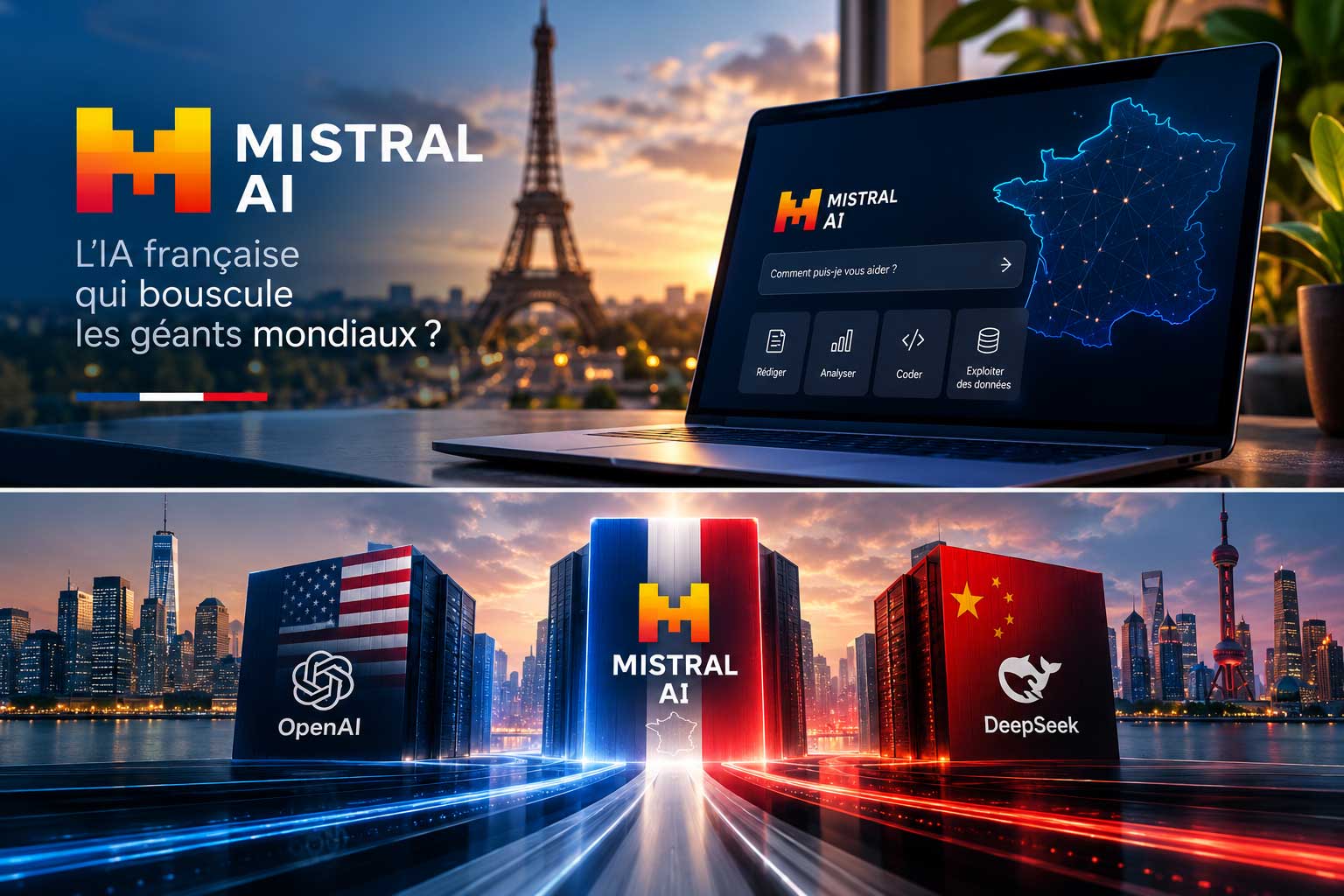 Mistral AI : l&rsquo;intelligence artificielle française est-elle en train de bousculer les géants américains et chinois ?